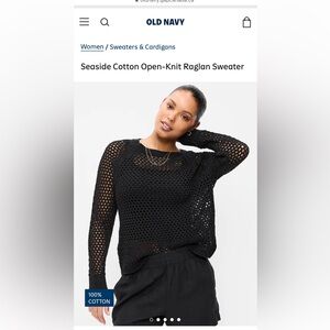 Old Navy Black Mesh Women's Sweater